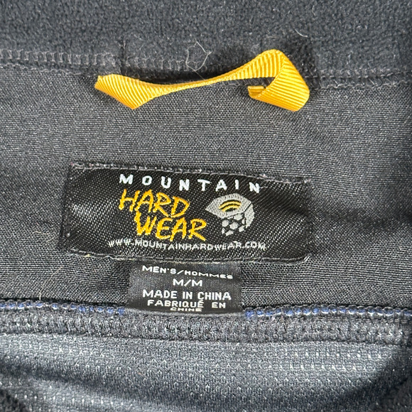 Mountain Hardwear Vest Adult MEDIUM Blue Black Fleece Embroidered ZIp Up Outdoor - Picture 5 of 10